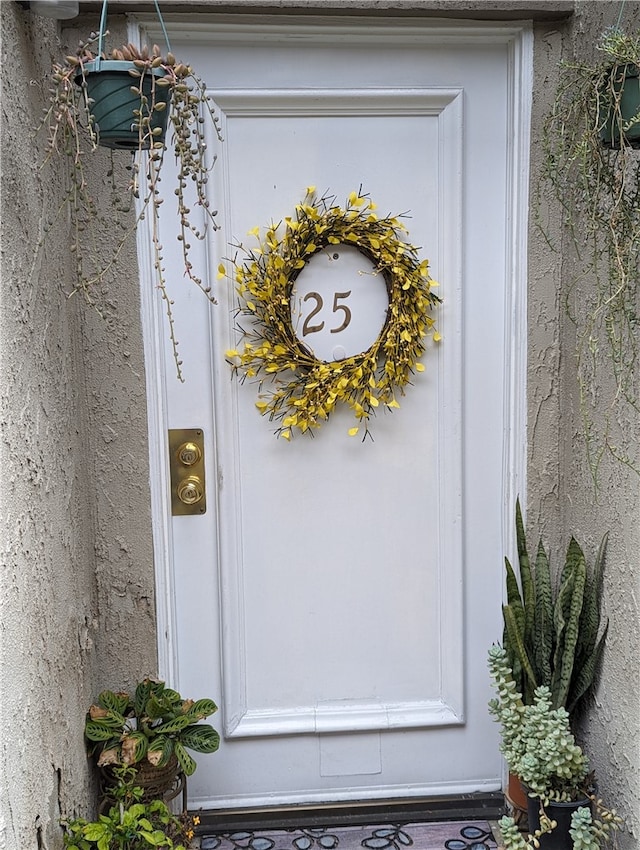 view of doorway to property