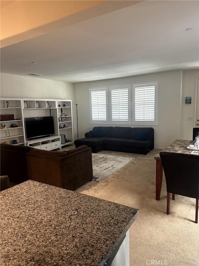 view of carpeted living room