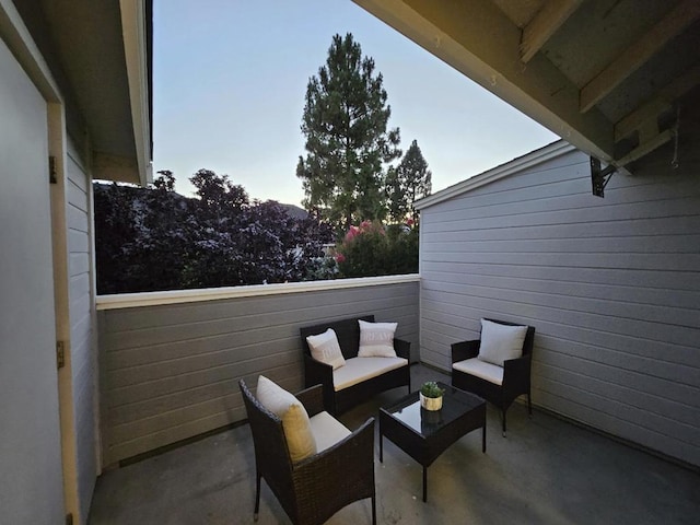 view of patio / terrace featuring a balcony