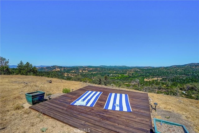 exterior space with a mountain view