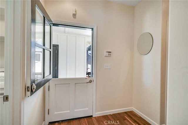 entrance foyer with dark wood-type flooring