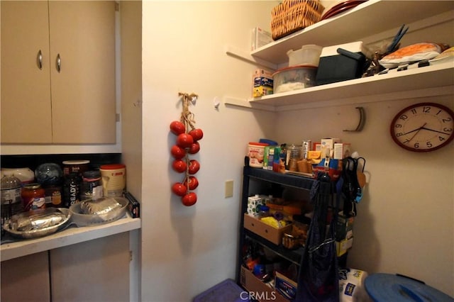 view of storage area