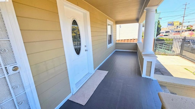 balcony with a porch