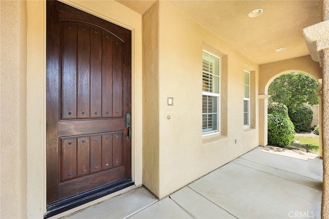 view of doorway to property