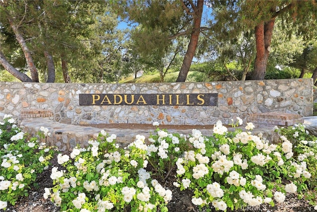 view of community sign