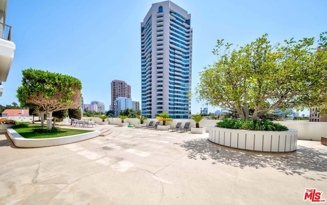 view of community featuring a patio