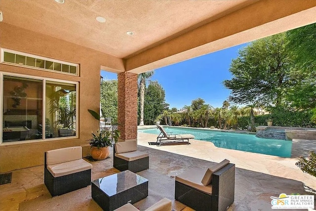 view of patio featuring outdoor lounge area