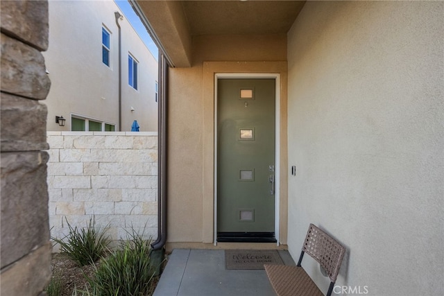 view of doorway to property