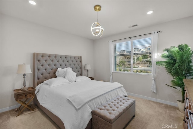 view of carpeted bedroom