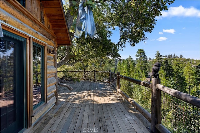 view of wooden terrace