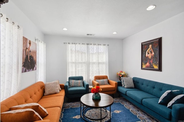 living room featuring carpet flooring