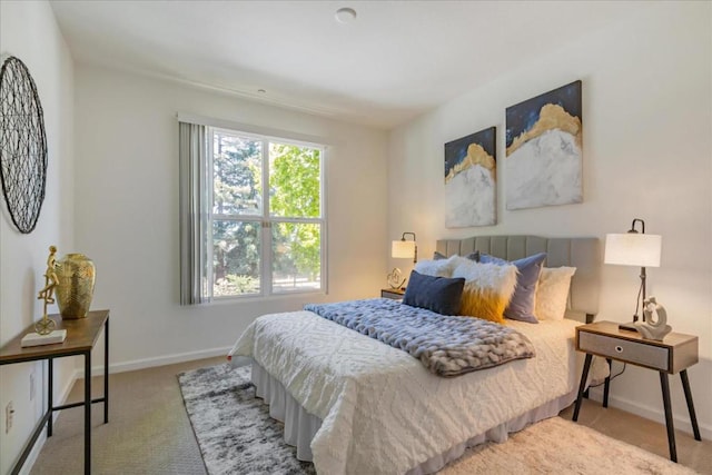 bedroom featuring carpet