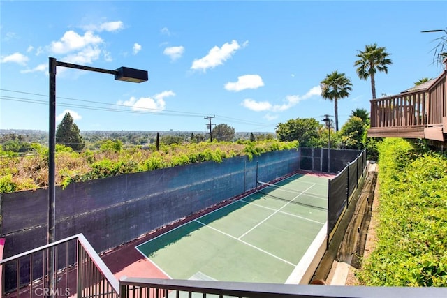 view of tennis court