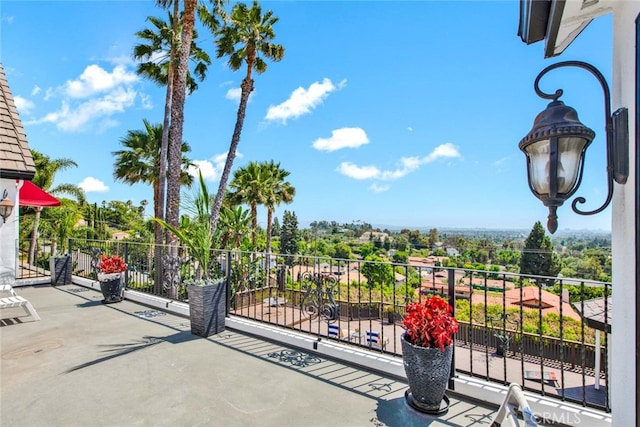 view of patio / terrace featuring a balcony