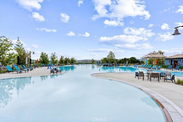 view of pool with a patio area