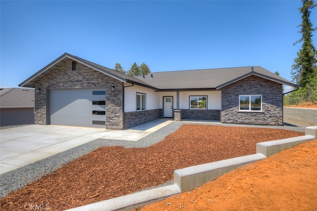 view of front of home with a garage