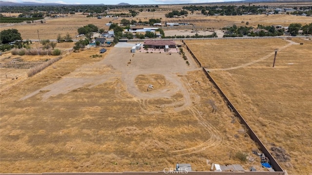 drone / aerial view with a rural view