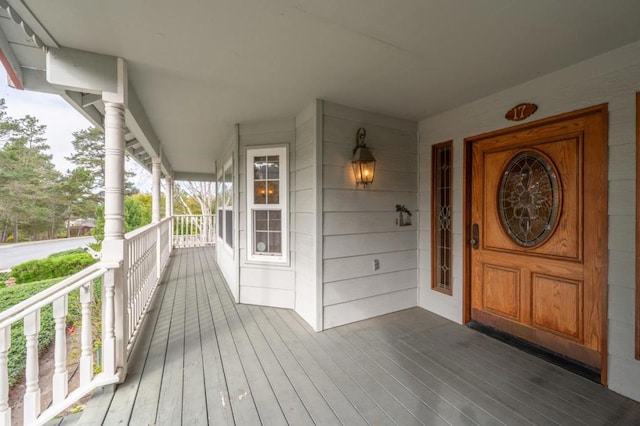 exterior space featuring covered porch