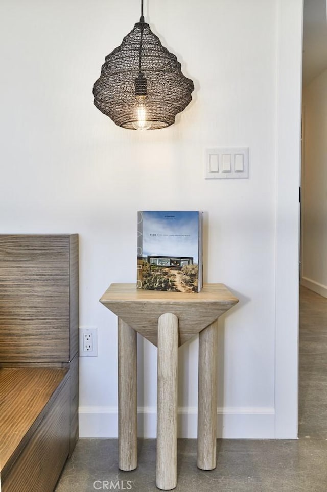 room details featuring concrete floors