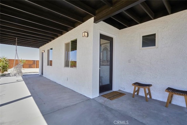 exterior space with a patio