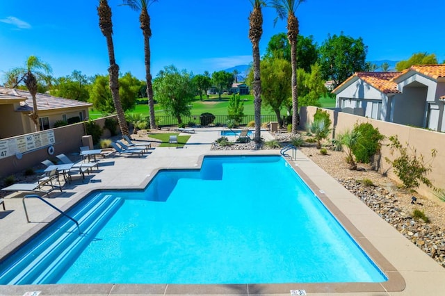 view of pool with a patio