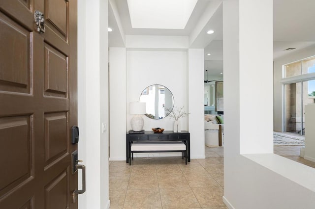 view of tiled entrance foyer