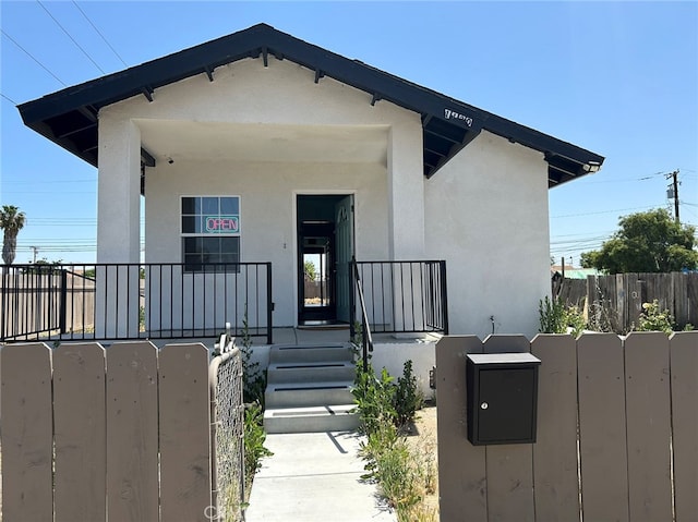 bungalow featuring a porch