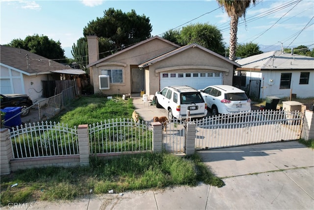 view of front facade featuring a garage