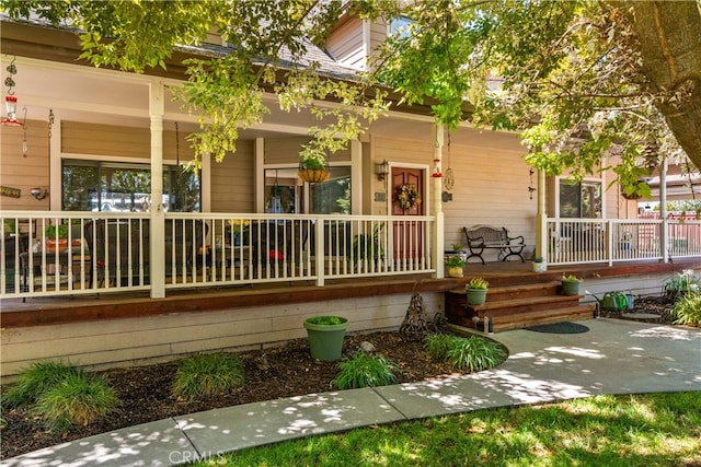 exterior space featuring a porch