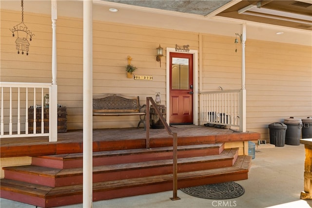 view of doorway to property