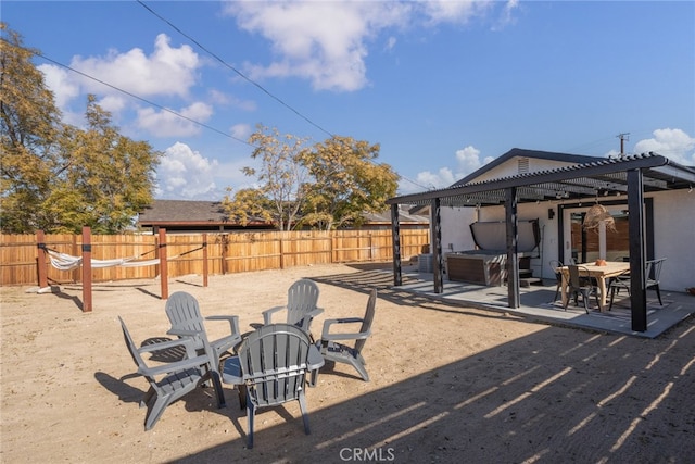 view of patio / terrace featuring a pergola