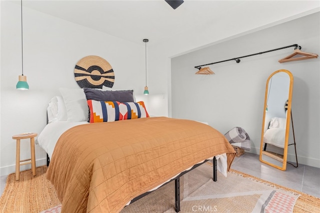 view of tiled bedroom