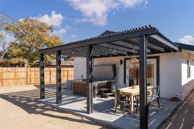 view of patio / terrace with a pergola