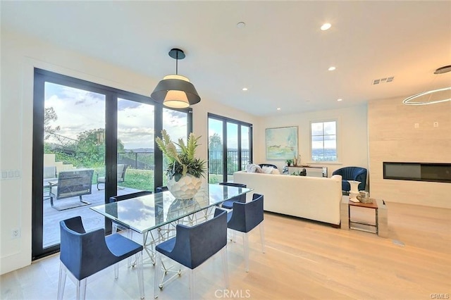20487 Gartel Dr, Walnut, CA 91789 - dining room featuring recessed lighting and light wood-style flooring