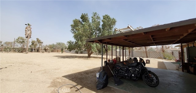 view of patio / terrace featuring a carport