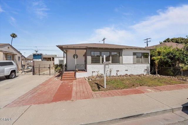 view of bungalow-style home