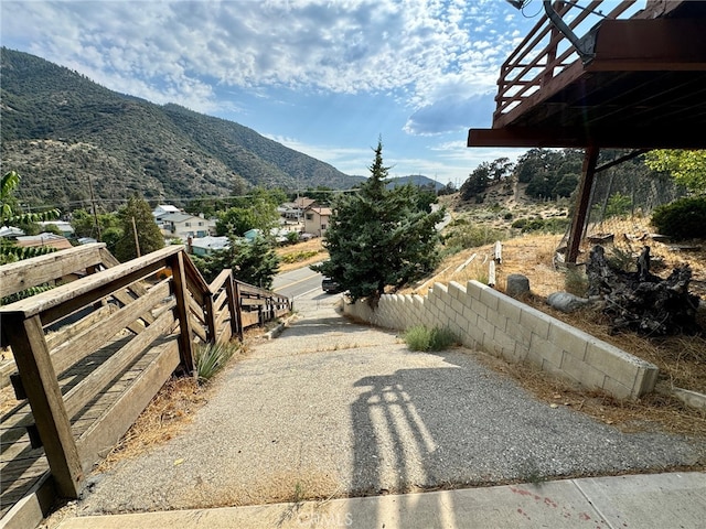 view of street featuring a mountain view