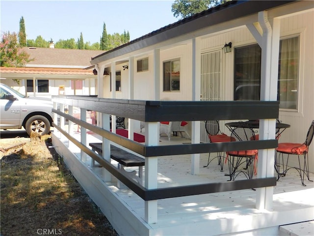 view of home's exterior with covered porch