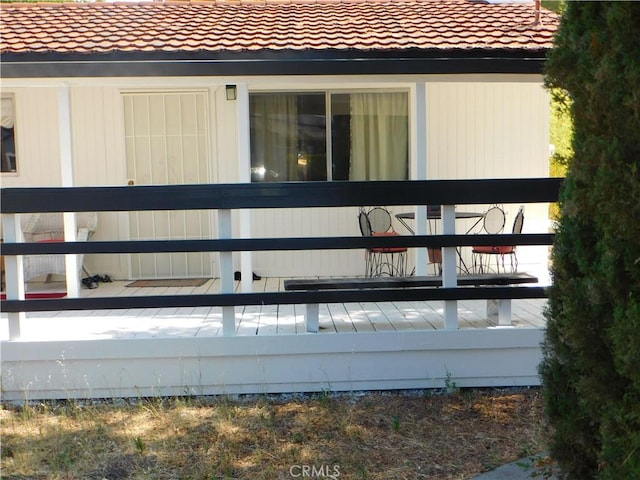 18786 Dove Ct, Hidden Valley Lake, CA 95467 - view of side of home featuring a wooden deck