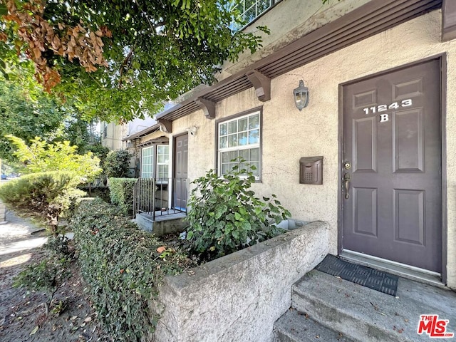 view of doorway to property