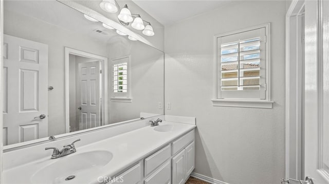 bathroom with vanity