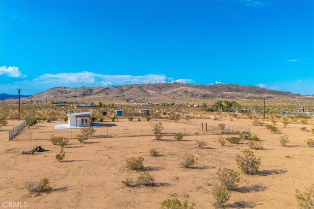 mountain view featuring a rural view and view of desert