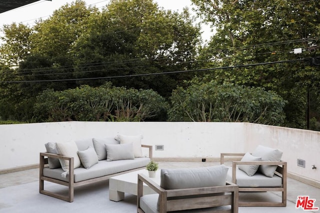 view of patio with outdoor lounge area