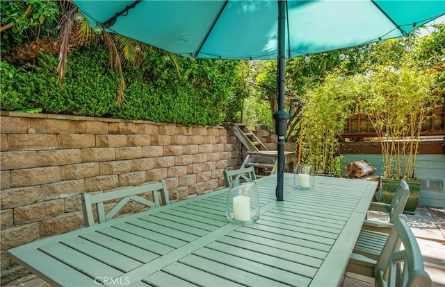 balcony featuring a patio