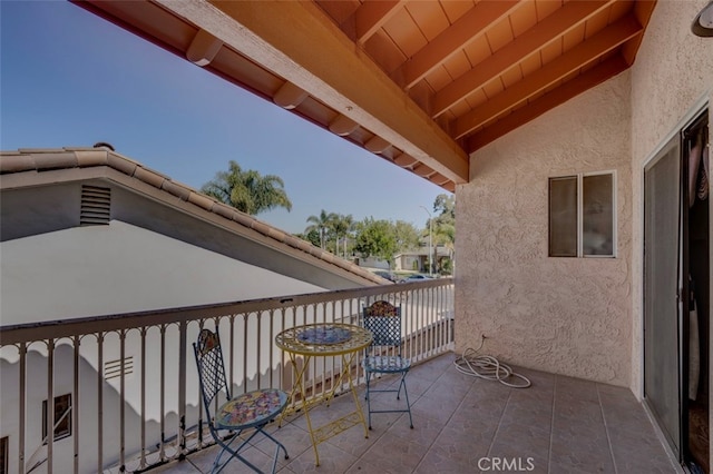 view of patio / terrace with a balcony