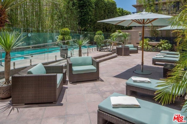 view of patio / terrace with an outdoor hangout area