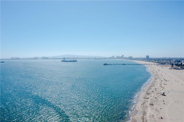 water view featuring a view of the beach