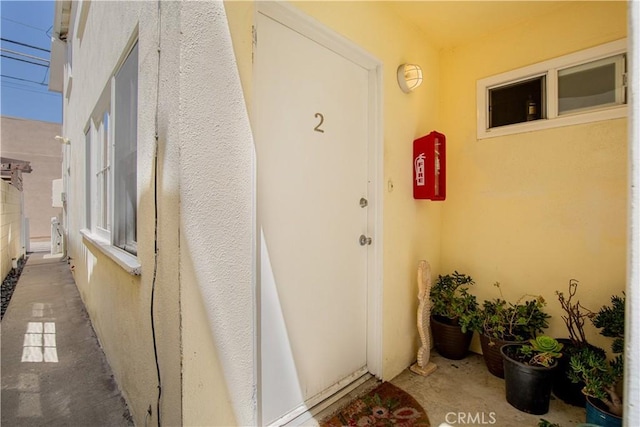 view of doorway to property