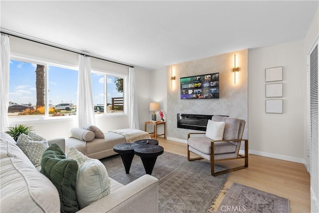 living room featuring hardwood / wood-style floors