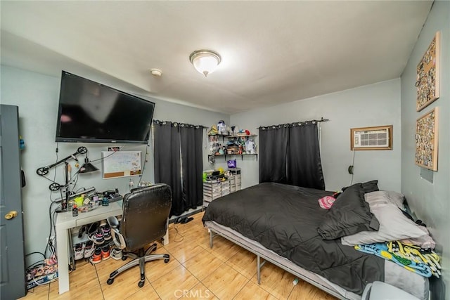 bedroom featuring light hardwood / wood-style flooring